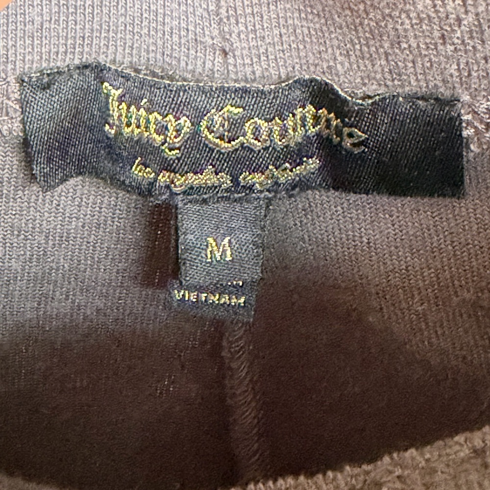 Juicy Couture Charcoal Velour Sweatsuit with Gold Logo, Y2K - Picture 4 of 7